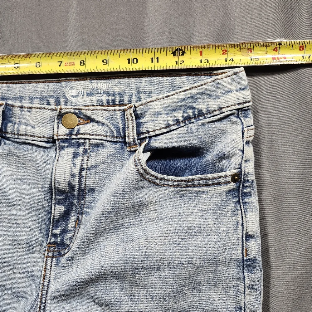 WONDER NATION Stonewash Denim Jeans Y2K Stretchy Women's Sz. 16 (29X29) EUC - Picture 6 of 12